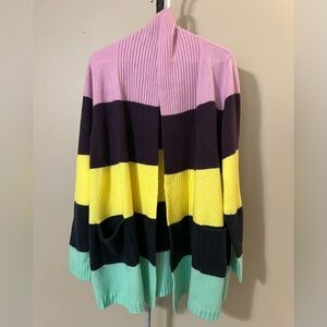 Multi color striped cardigan EVRI NWT 1X